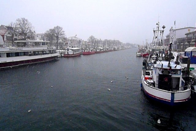 Warnemünde, Alter Strom im Winter