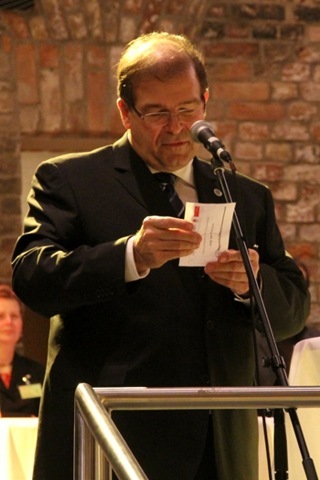 Prof. Schareck von der Uni Rostock bei der Preisverleihung