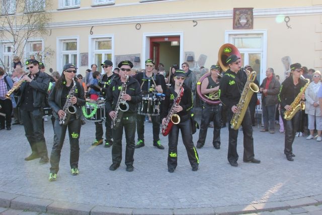 Sax´n Anhalt vor der Vogtei Warnemünde