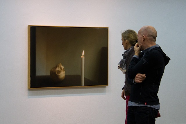 "Schädel mit Kerze" von Gerhard Richter in der Kunsthalle Rostock