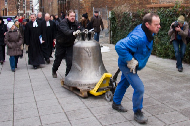 Ankunft der Sakramentsglocke in der Marienkirche