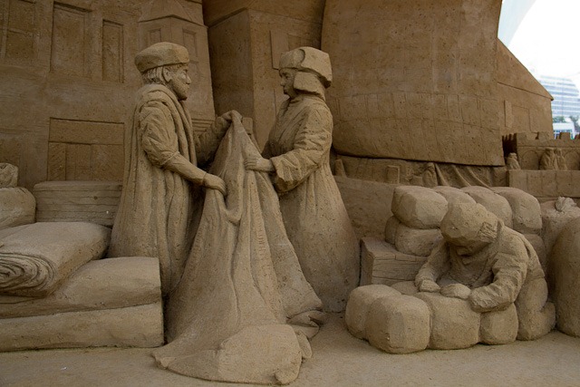 Sandskulptur von Andrius Petkus