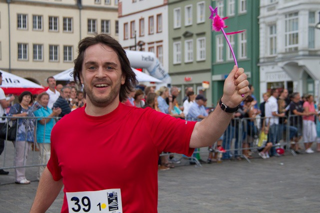 Marathonläufer auf dem Neuen Markt Marathonläufer auf dem Neuen Markt