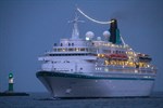 Die Albatros beim Einlaufen in Warnemünde