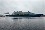 Die „Ilma“ am Pier 7 in Warnemünde, dahinter an P8 die „Spirit of Discovery“