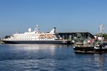 Erstanlauf der „SeaDream II“ im Kreuzfahrthafen Rostock-Warnemünde