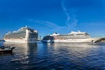 Das Kreuzfahrtschiff Viking Vela im Kreuzfahrthafen Warnemünde