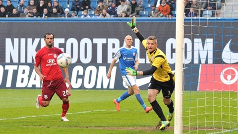Hansa Rostock - FSV Frankfurt: Freddy Borg scheiterte mehrfach an Torhüter Patric Klandt