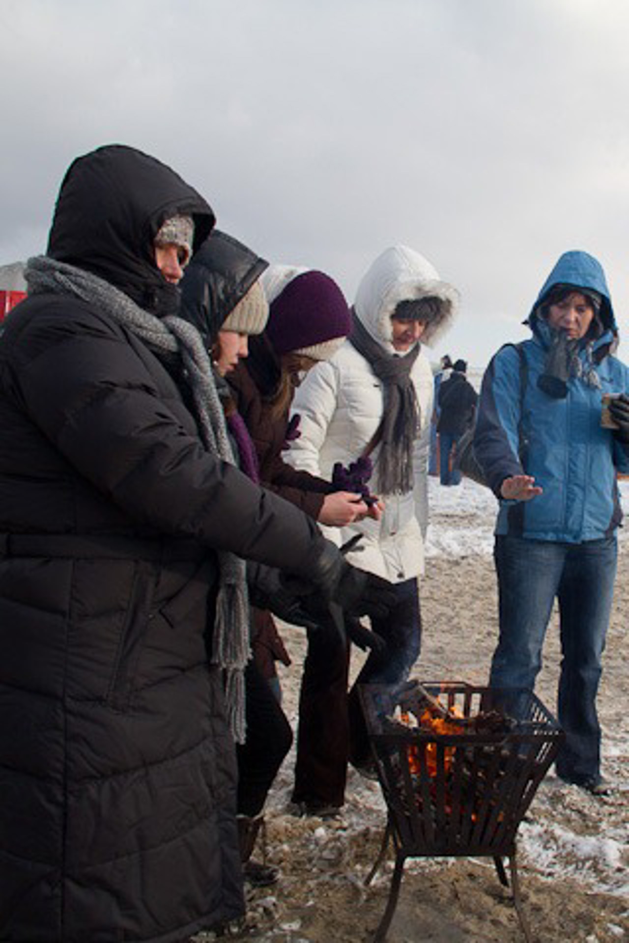 Feuerstelle beim 3. Warnemünder Wintervergnügen