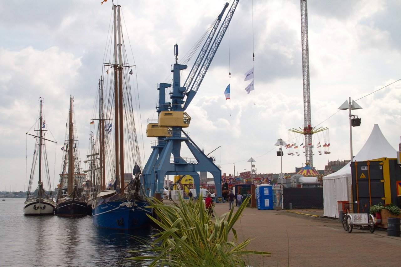 Das erste Dreierpack hat im Stadthafen zur Hanse Sail 2019 festgemacht