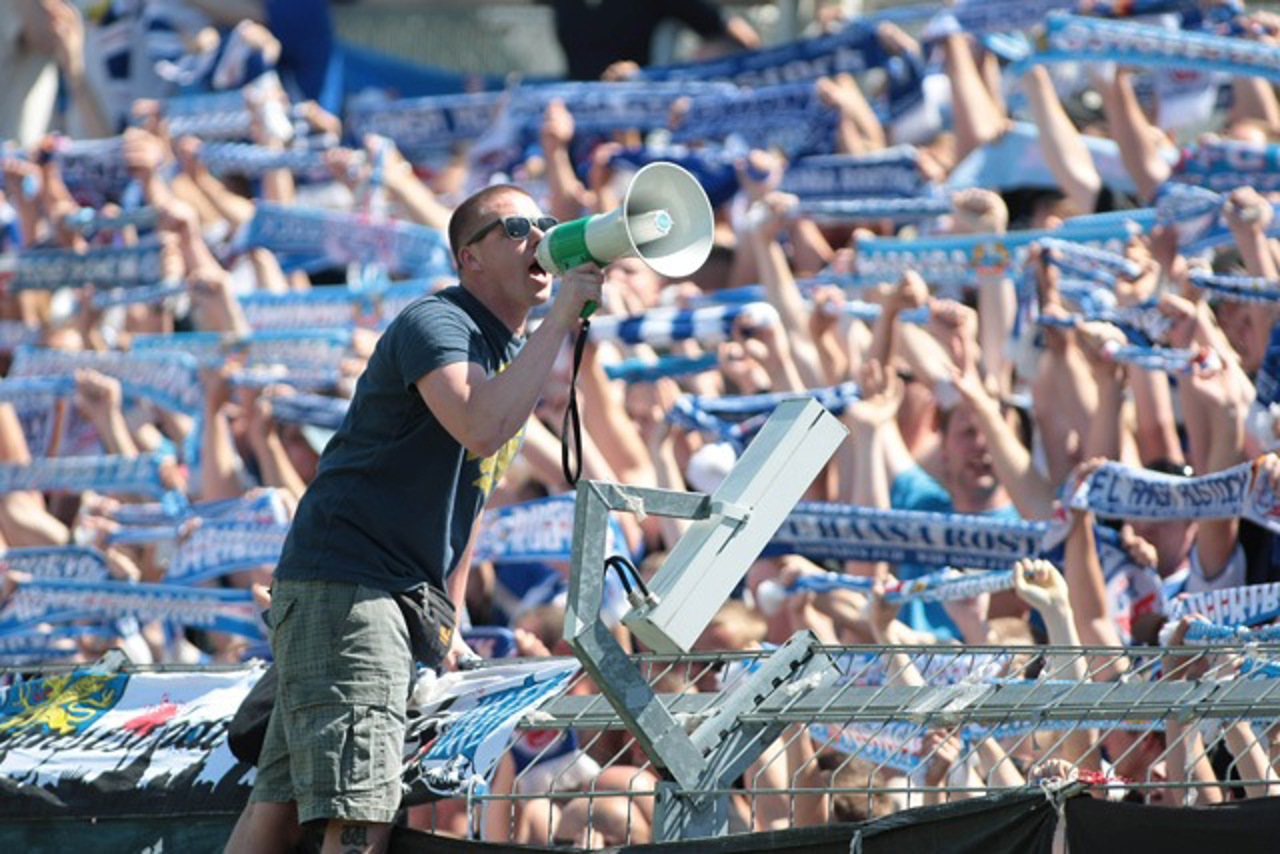 Hansa Fans bei der Partie SSV Jahn Regensburg - FC Hansa Rostock