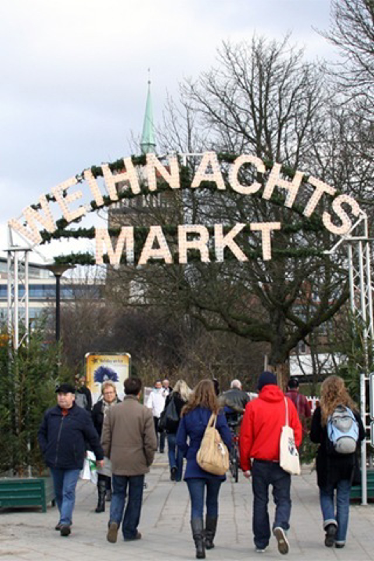 Eingangsbereich zum Rostocker Weihnachtsmarkt 2009