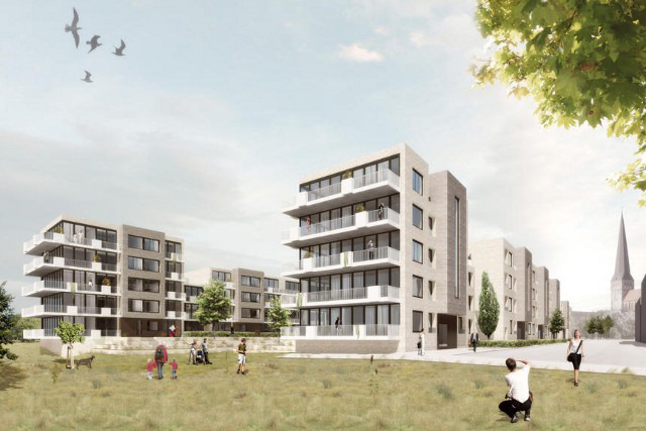 So soll der "Wohnpark Petrihof" der WG Warnow einmal aussehen