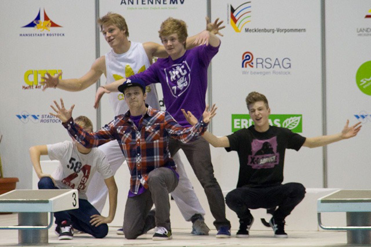 Die Breakdance Connexion MV begeistert in den Pausen die Zuschauer in der Neptunhalle