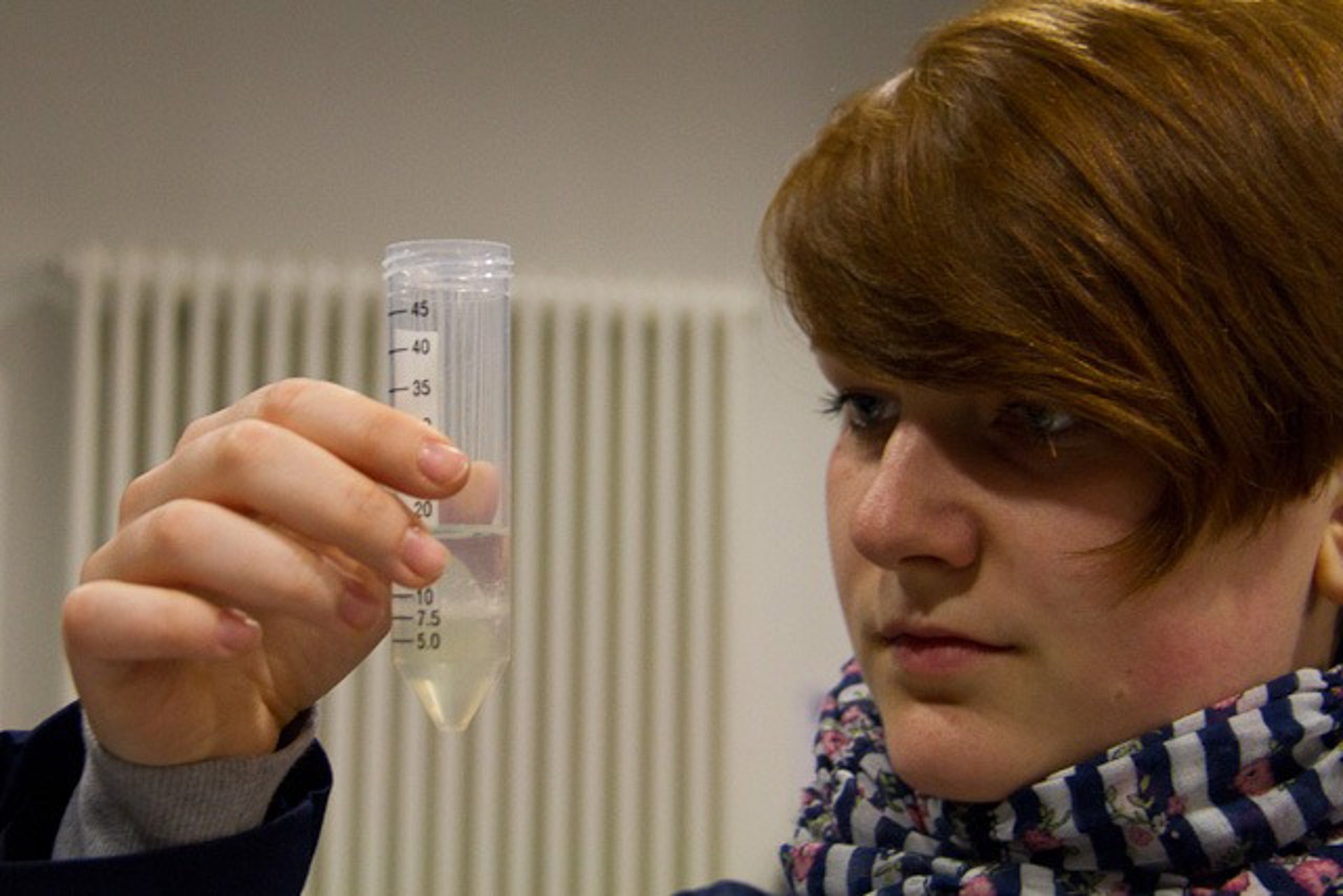 Anka Siegl isoliert Bananen DNA mit einfachen Küchenmitteln