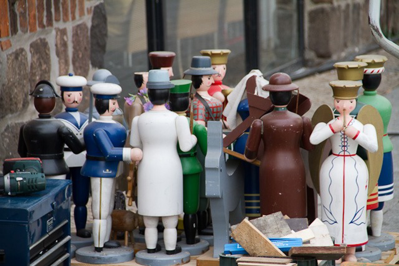 Vorbereitung des Rostocker Weihnachtsmarkts 2014