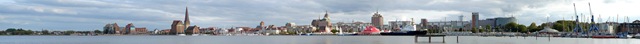 Rostock-Panorama von der Wasserseite aus