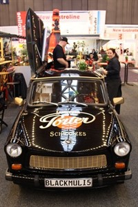 Hanse Messe: Bier-Trabbi bei GastRo 2009 in Rostock