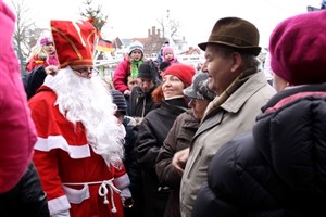 Der Weihnachtsmann auf der Mittelmole in Warnemünde Der Weihnachtsmann auf der Mittelmole in Warnemünde