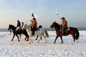 Reiter an der Ostseeküste - Warnemünder Wintervergnügen