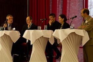 Hans-Heinrich Grosse-Brockhoff(NRW), Dr. Valentin Gramlich (Sachsen-Anhalt), Volker Heller (Berlin), Liane Melzer (Rostock) und Klaus-Michael Körner(M-V)