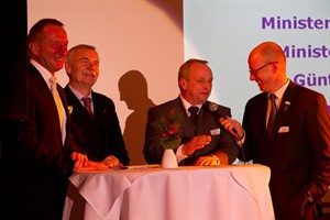 Günther Neumann, Jürgen Seidel, Till Backhaus und Moderator Peter Kranz 