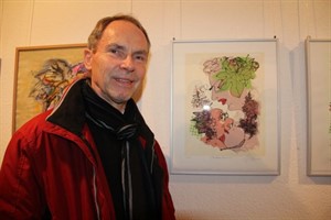 Reinhold Raphael mit dem Bild "Der Weinfreund" Reinhold Raphael mit dem Bild "Der Weinfreund"