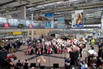 Terminal, Flughafen Rostock-Laage beim Lufthansa-Erstflug aus Frankfurt/Main