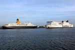 Saga Pearl II mit der Scandlines-Fähre Mecklenburg-Vorpommern