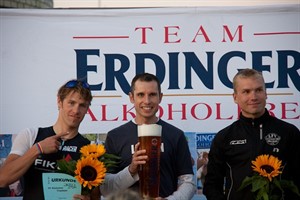 Robert Prahl (3. Platz, TriTeam FIKO Rostock), Udo van Stevendaal (1. Platz, SV Großhansdorf) und Olaf Ueberschär (3. Platz, LFV Oberholz) v.l.n.r.