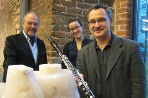 Prof. Michael Hölzel (Horn), Musikstudentin Carolin Renner (Klarinette) und Prof. Heiner Schindler (Klarinette) freuen sich auf das Konzert am Sonnabend.