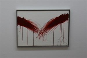 Fingermalerei ohne Titel, Öl auf Holz