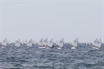 Segelregatta: Optimisten vor Warnemünde und im Stadthafen