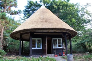 Das generalsanierte Japanhaus im botanischen Garten der Universität Rostock