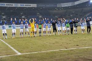 Der erste Sieg seit vier Monaten: Grund zum Jubeln bei Hansa Rostock Der erste Sieg seit vier Monaten: Grund zum Jubeln bei Hansa Rostock