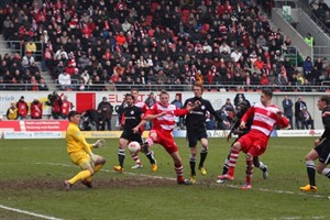 Hansa Rostock - HFC: Marco Hartmann erzielt das 2:0