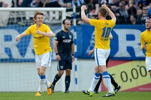 Ken Leemans bringt Hansa Rostock gegen Babelsberg mit 1:0 in Führung