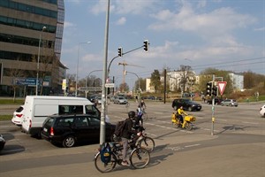 Die Kreuzung am Vögenteichplatz gehört weiterhin zu den Unfallschwerpunkten