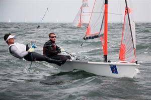 Fuhren sich vom vierten auf den ersten Platz nach vorn, die US-Amerikaner Campbell D’Eliscu und Connor Kelter im 29er Fuhren sich vom vierten auf den ersten Platz nach vorn, die US-Amerikaner Campbell D’Eliscu und Connor Kelter im 29er