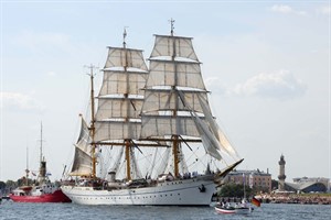 Beliebter Gast der Hanse Sail: Segelschulschiffe der Deutschen Marine „Gorch Fock“, Foto: Hanse Sail Rostock