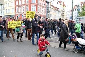 Protest gegen Asyl- und Flüchtlingspolitik in Rostock