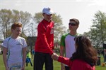 Herrensiegerehrung auf der Drei-Kilometer-Distanz