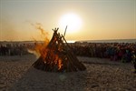 Osterfeuer in Warnemünde