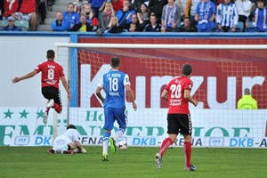 Hansa Rostock - Sonnenhof Großaspach: Pascal Sohm trifft zum 0:1