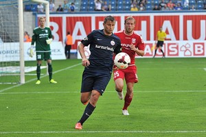 Marcel Ziemer (Hansa Rostock) konnte gegen den HFC kaum in Szene gesetzt werden