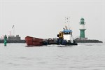 Am Nachmittag erreicht die Undine nach gut einwöchiger Fahrt Warnemünde.