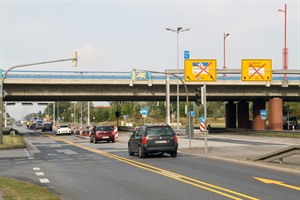 Baustelle auf der B105 zwischen Schutower Kreuz und Sievershagen