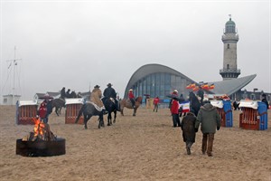 Strandfeuer beim Warnemünder Wintervergnügen