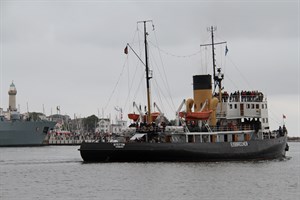 Dampfeisbrecher „Stettin“ während der Hanse Sail in Rostock-Warnemünde (Foto: Archiv)