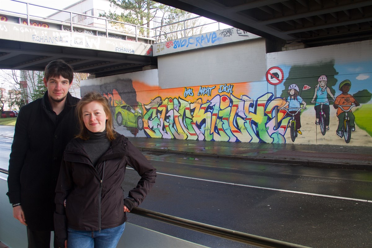 25MeterGraffiti in der Parkstraße RostockHeute